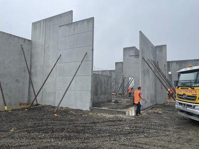 Concrete walls going up - July 2021